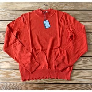 NWT Oasis Mock Neck Sweater Size Medium Woman’s Orange Pullover
